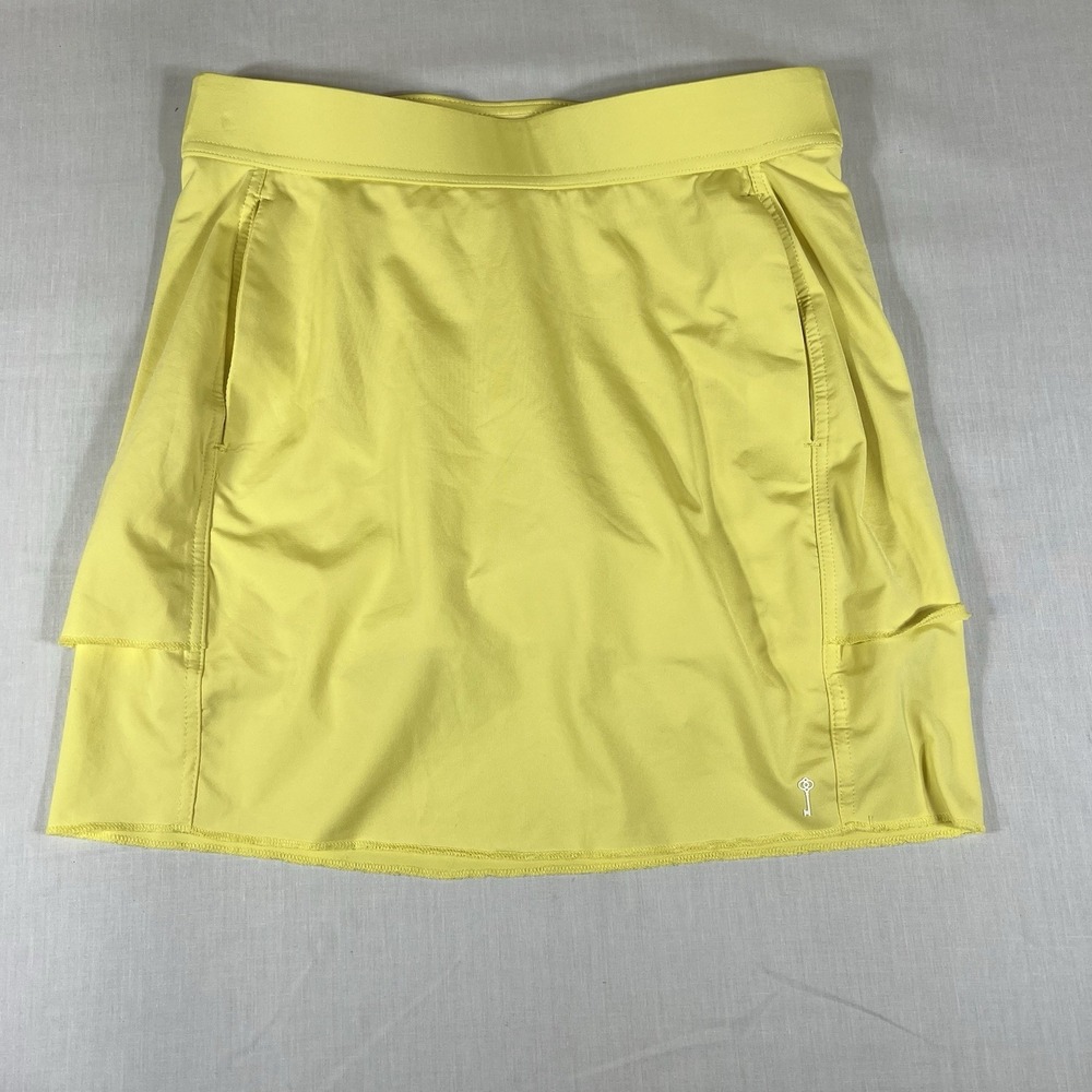 Belyn Key Womens XS Yellow Athletic Golf Tennis Skort Stretch Performance